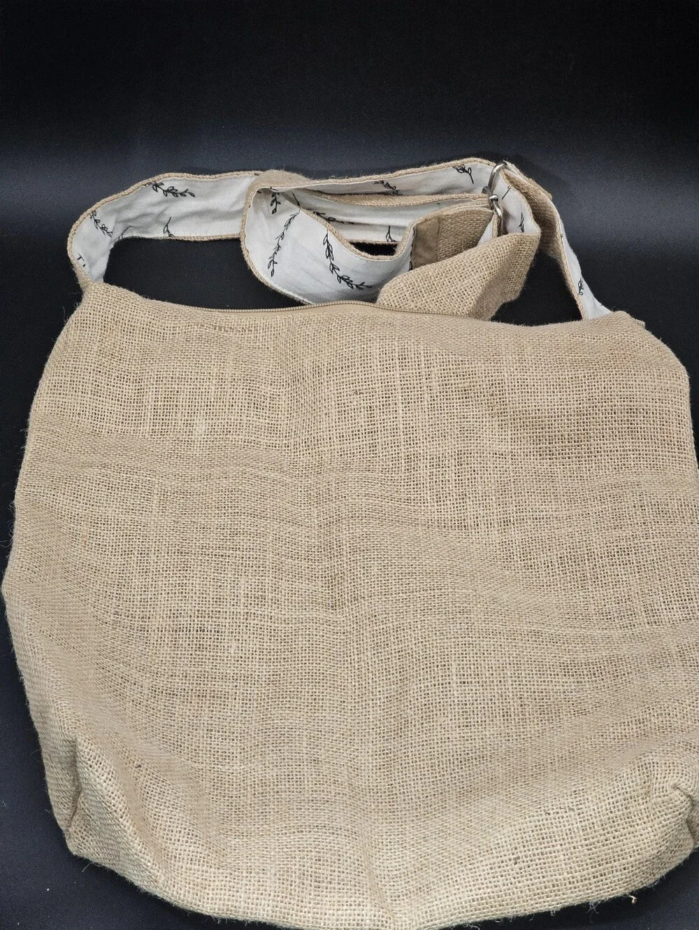 Rice Love Boho Burlap Crossbody Bag Tote Eco-Friendly Elephant Print
